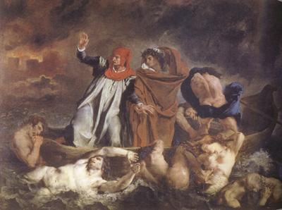 Eugene Delacroix Dante and Virgil in Hel (The Barque of Dante) (mk22)